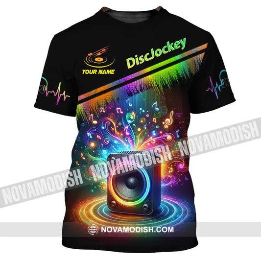 Unisex Shirt Custom Name Disc Jockey T-Shirt Music Lover Dj / S