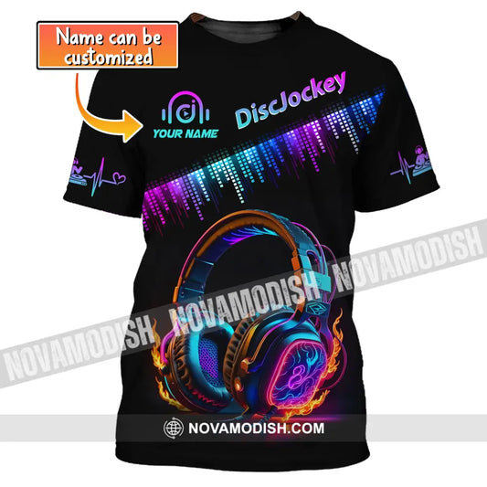 Unisex Shirt Custom Name Disc Jockey T-Shirt Music Lover Gift Dj Hoodie