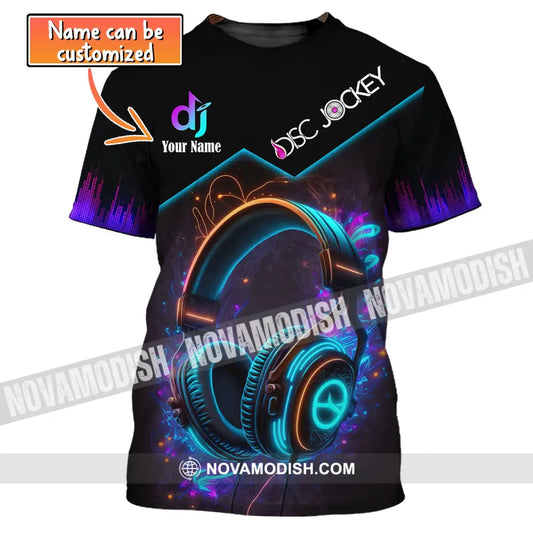 Unisex Shirt Custom Name Disc Jockey T-Shirt Music Lover Gift For Dj
