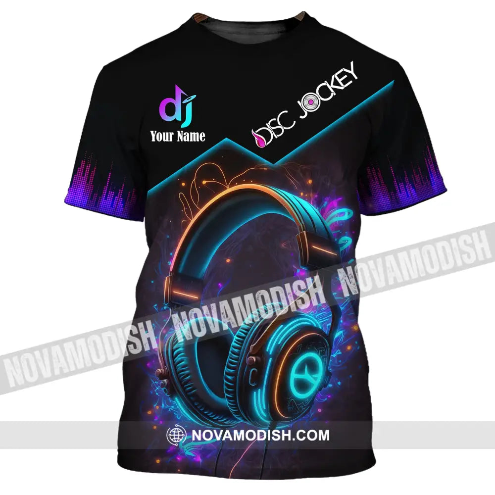 Unisex Shirt Custom Name Disc Jockey T-Shirt Music Lover Gift For Dj / S