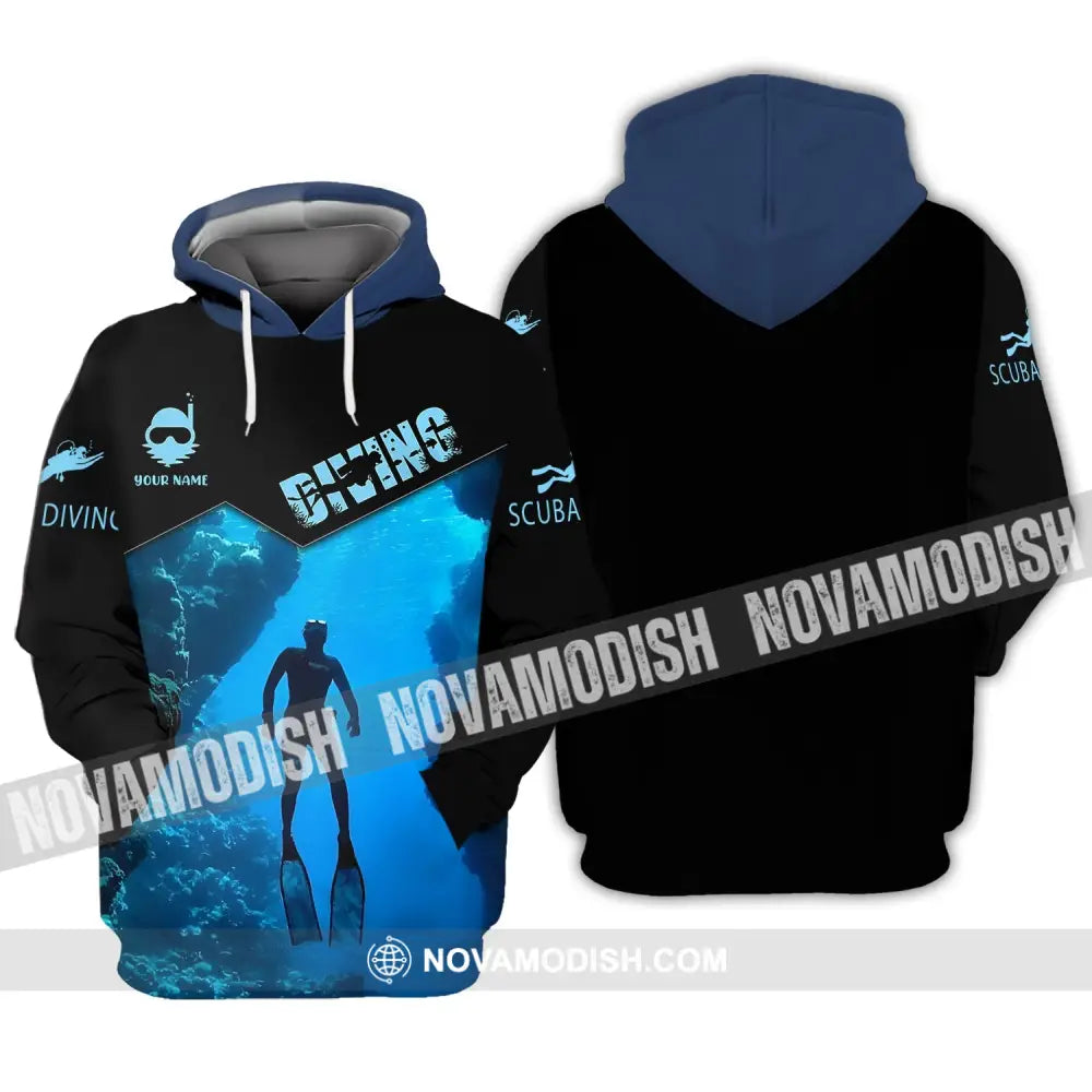 Unisex Shirt - Custom Name Diving T-Shirt - Personalized Scuba Diving Shirt - Scuba Dive Apparel Hoodie / S T-shirt