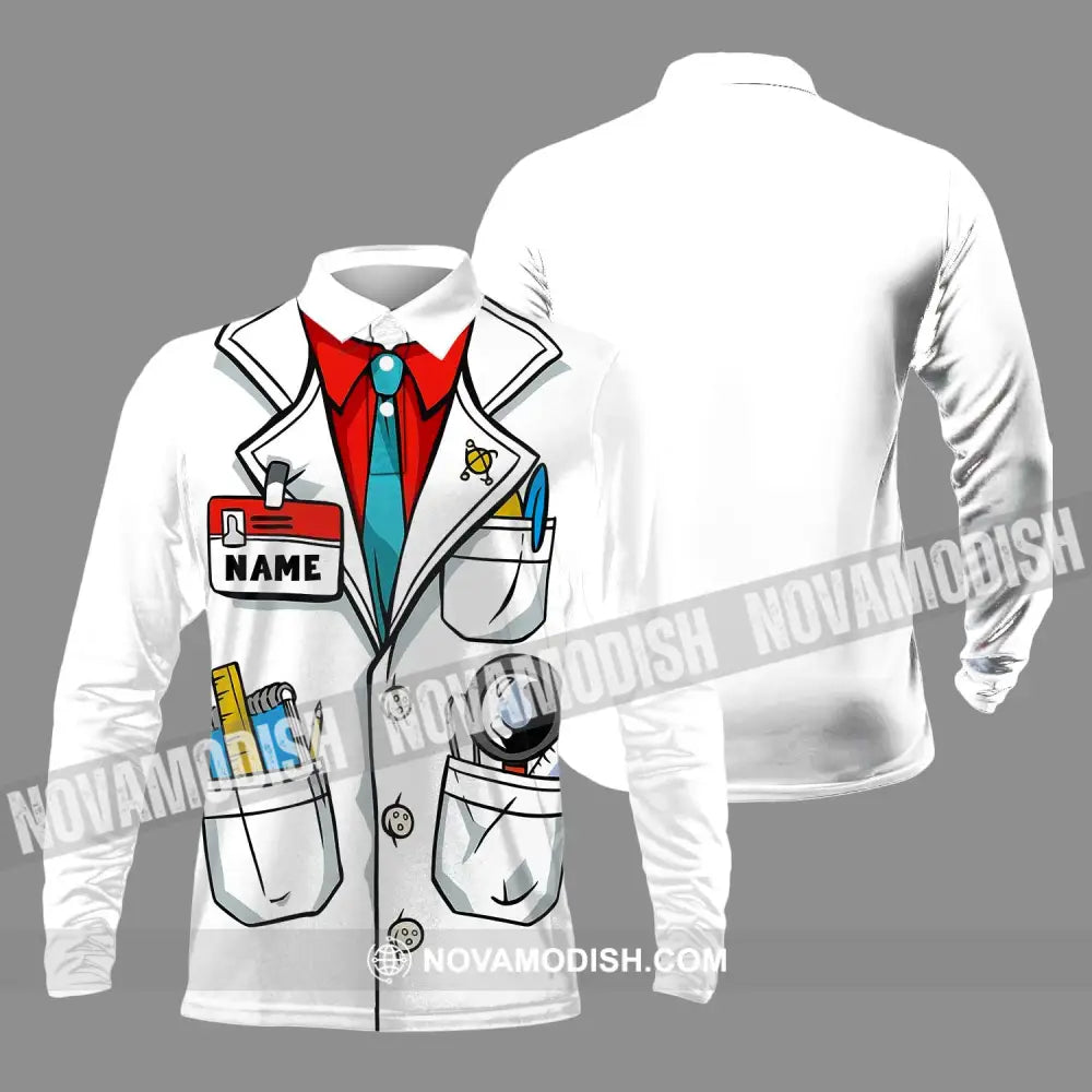 Unisex Shirt - Custom Name Doctor Shirt Long Sleeve Polo / S T-shirt