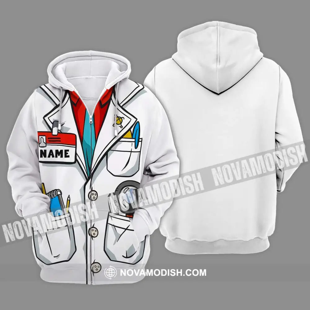 Unisex Shirt - Custom Name Doctor Shirt Zipper Hoodie / S T-shirt