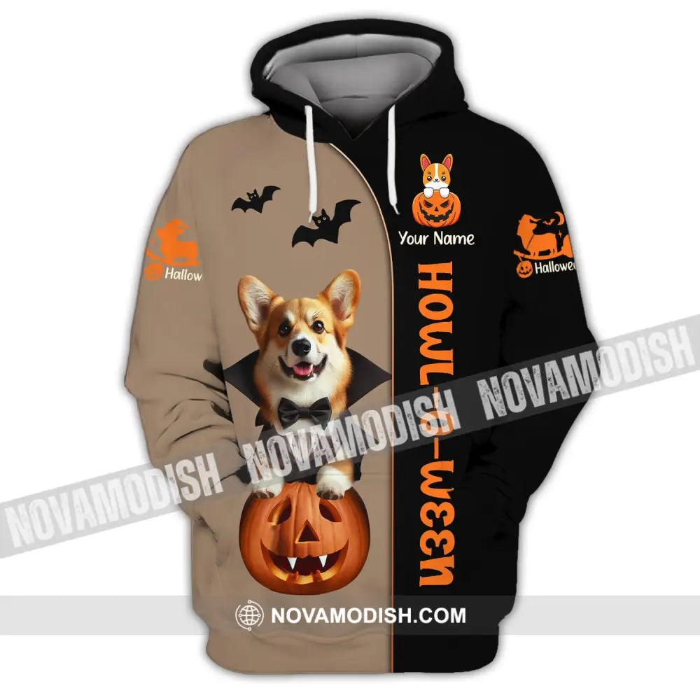 Unisex Shirt Custom Name Dog Halloween Pet T-Shirt Gift For Lover Hoodie / S T-Shirt