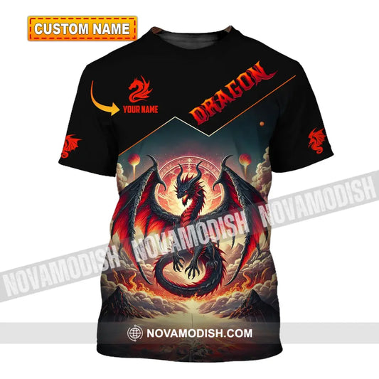 Unisex Shirt Custom Name Dragon T-Shirt Hoodie Long Sleeve T-Shirt