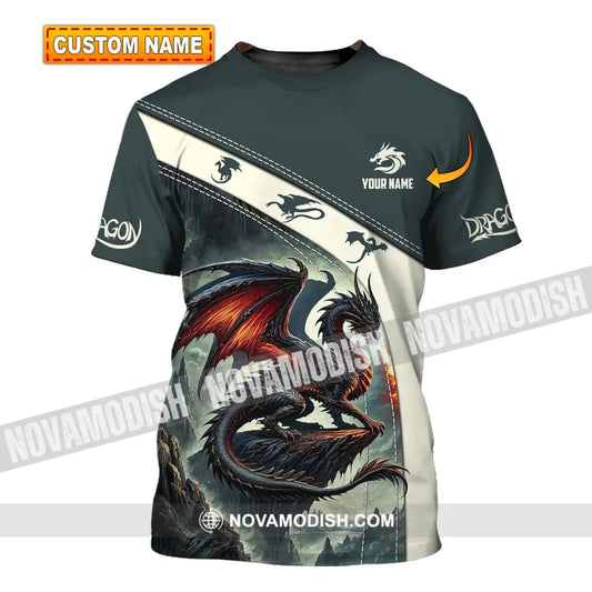 Unisex Shirt Custom Name Dragon T-Shirt Hoodie Long Sleeve T-Shirt