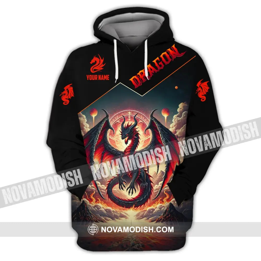 Unisex Shirt Custom Name Dragon T-Shirt Hoodie Long Sleeve / S T-Shirt