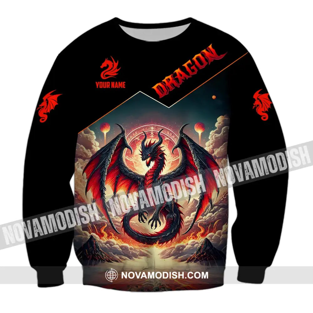 Unisex Shirt Custom Name Dragon T-Shirt Hoodie Long Sleeve / S T-Shirt