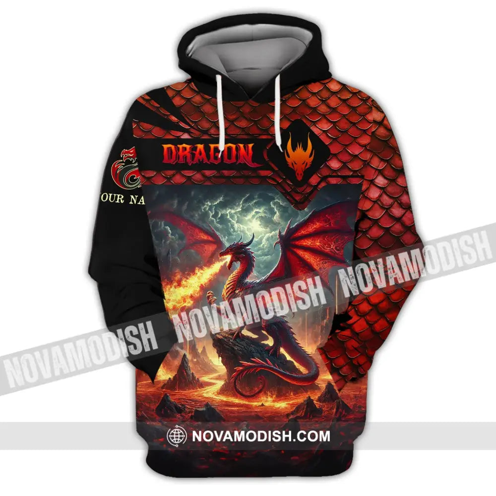 Unisex Shirt Custom Name Dragon T-Shirt Hoodie Long Sleeve / S T-Shirt