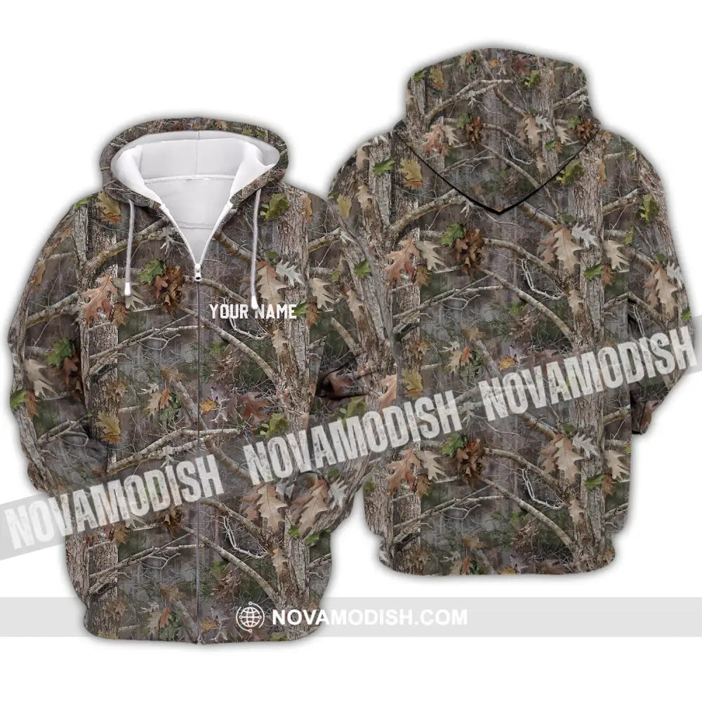 Unisex Shirt - Custom Name Shirt - Dry Forest Zipper Hoodie / S T-shirt