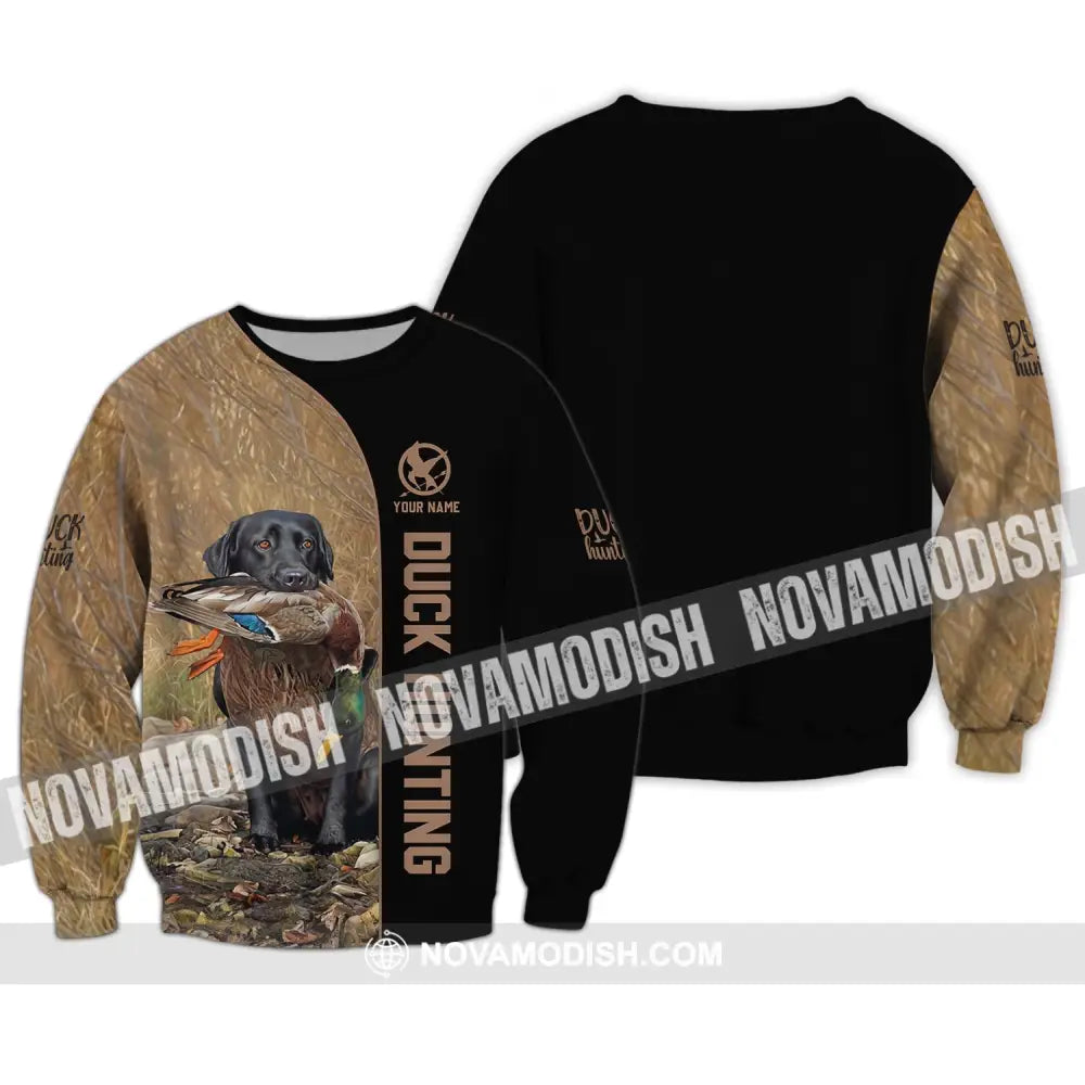 Unisex Shirt - Custom Name Shirt - Duck Hunting Long Sleeve / S T-shirt
