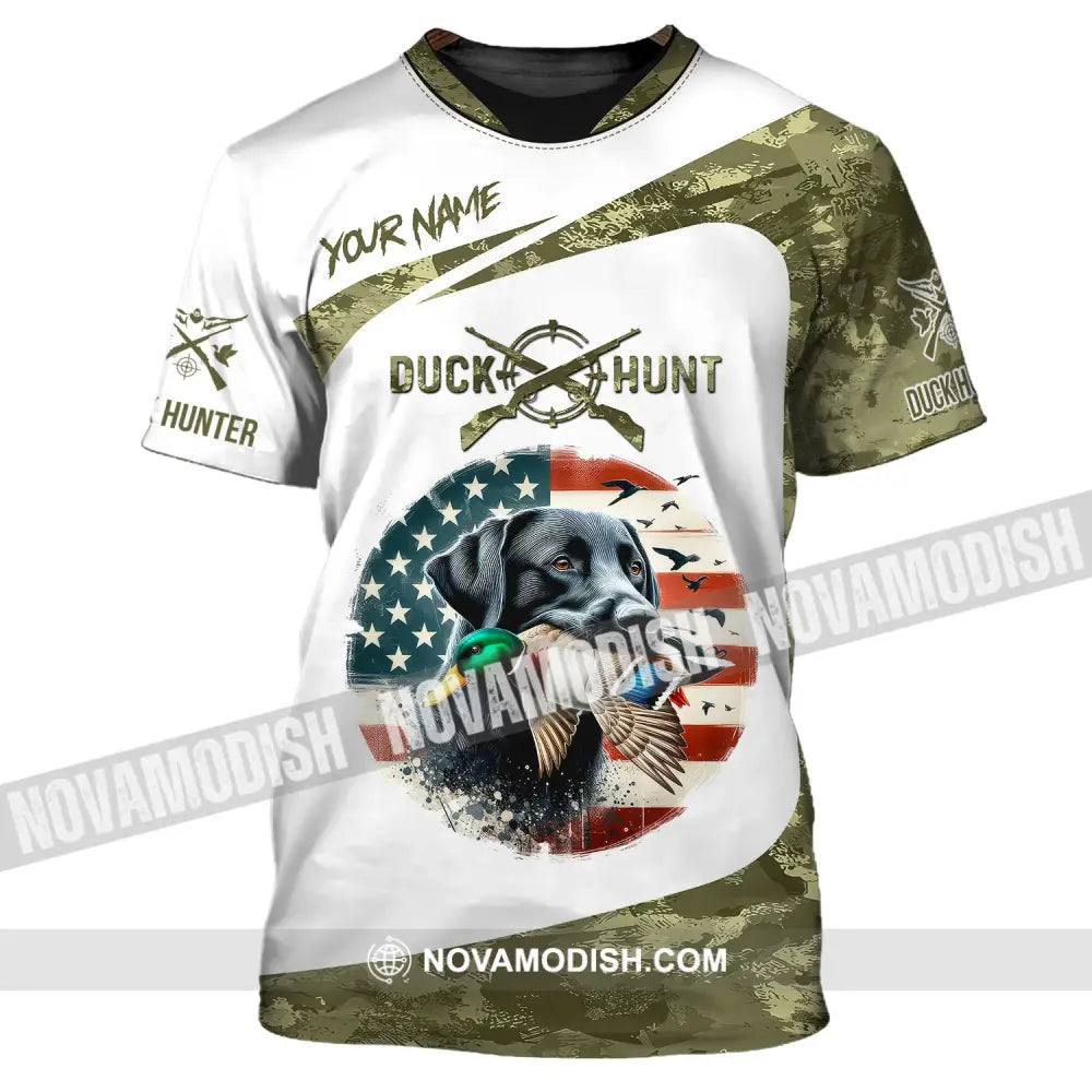 Unisex Shirt Custom Name Duck Hunting Polo Long Sleeve Gift For Hunters T-Shirt / S