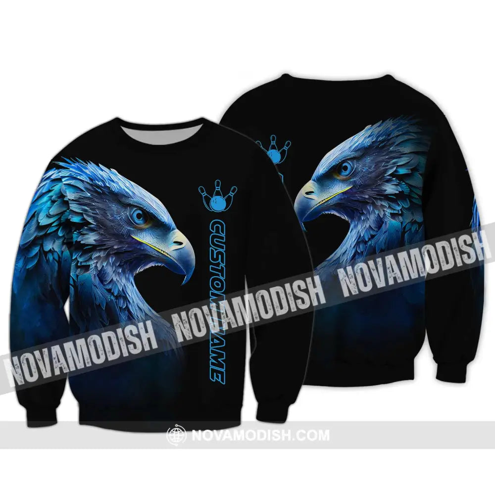 Unisex Shirt - Custom Name Eagle Shirt - Shirt for Eagle Lover - 3D Eagle T-Shirt Long Sleeve / S T-shirt
