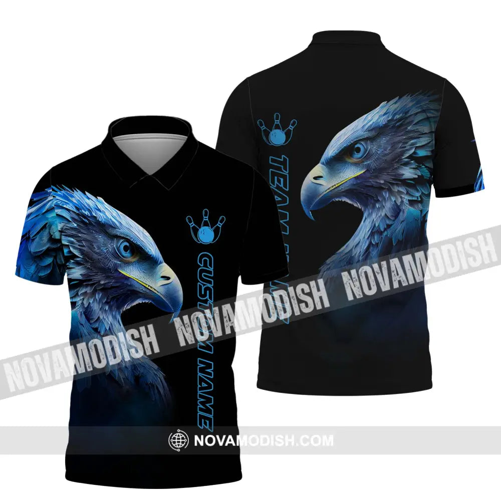 Unisex Shirt - Custom Name Eagle Shirt - Shirt for Eagle Lover - 3D Eagle T-Shirt Polo Shirt / S T-shirt