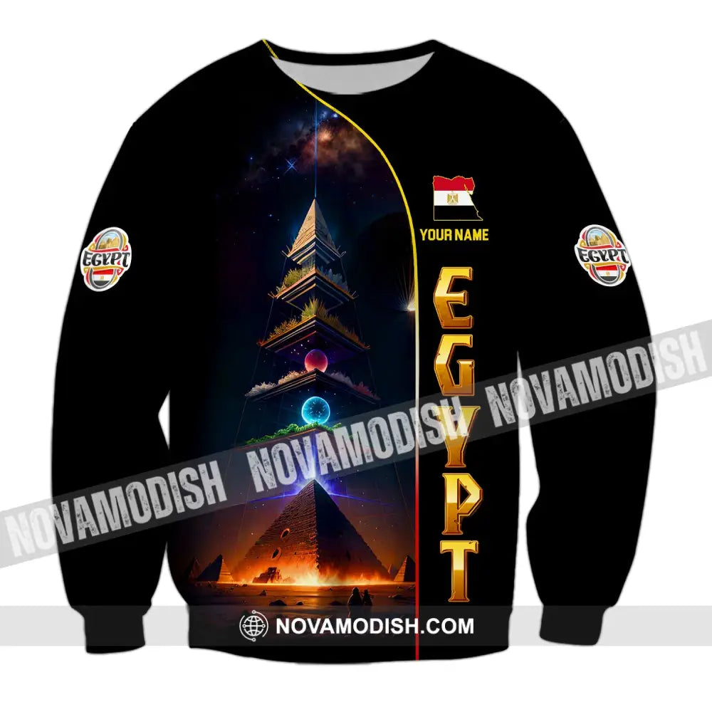 Unisex Shirt Custom Name Egypt Polo Long Sleeve Gift / S T-Shirt