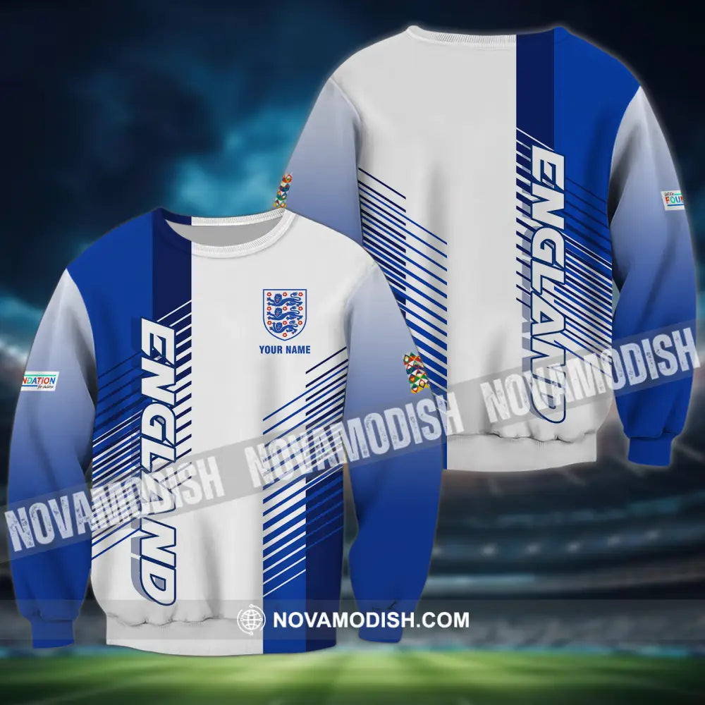 Unisex Shirt - Custom Name England Euro 2024 Shirt Long Sleeve / S T-shirt