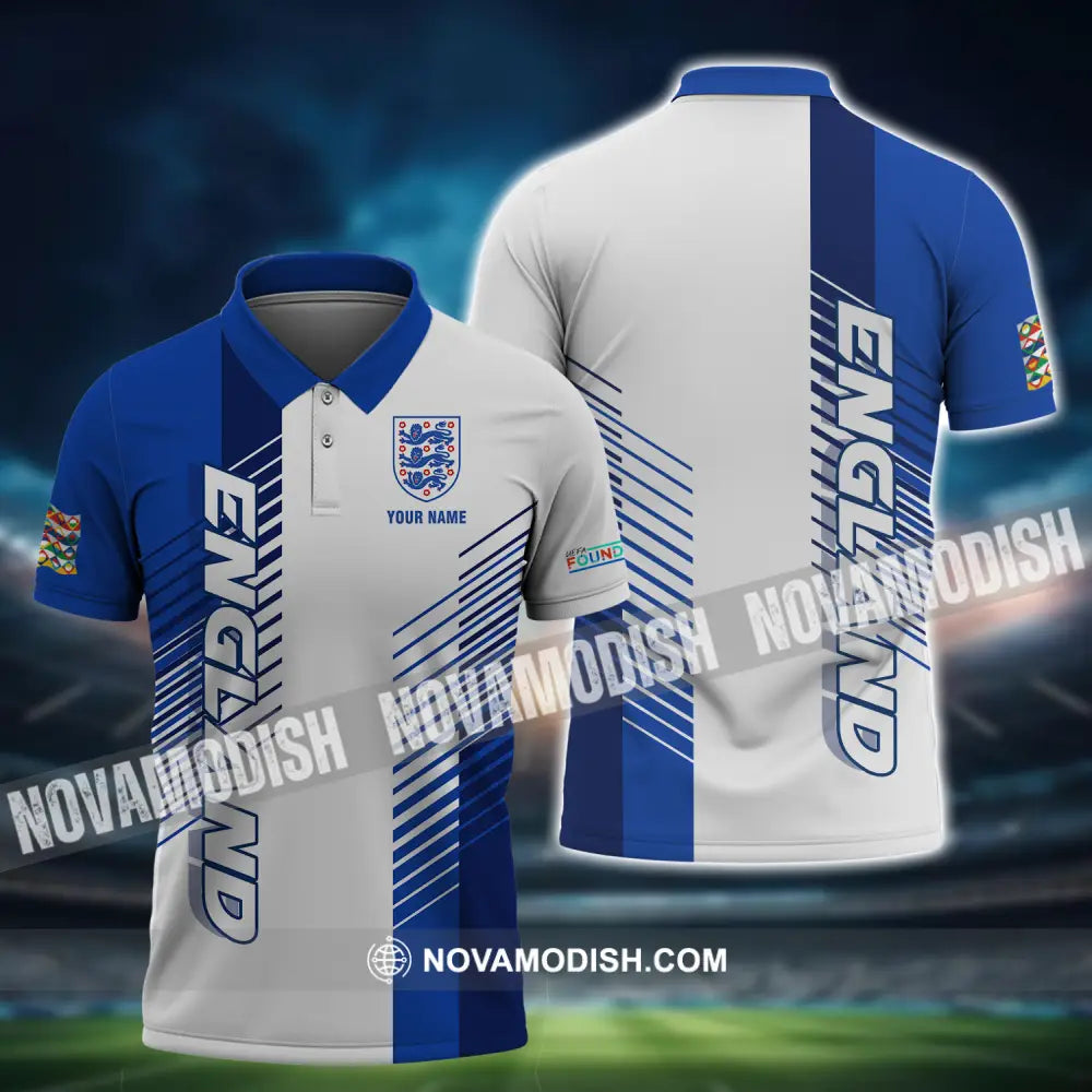 Unisex Shirt - Custom Name England Euro 2024 Shirt Polo Shirt / S T-shirt