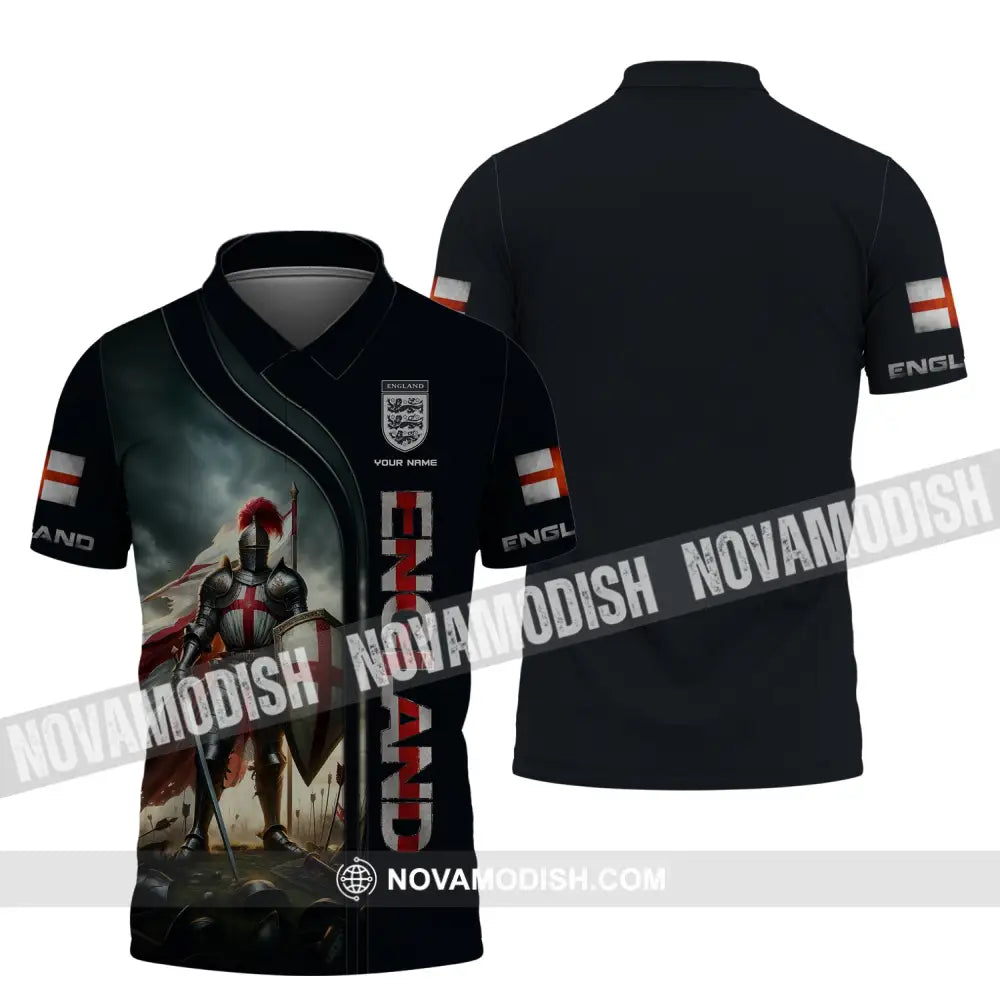 Unisex Shirt Custom Name England Gift English Pride Polo / S T-Shirt