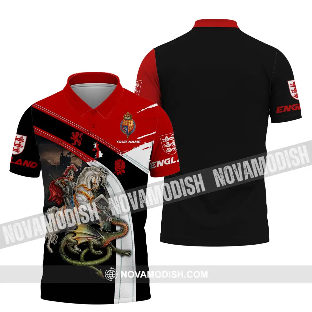 Unisex Shirt Custom Name England Knight English Hoodie Gift For Polo / S T-Shirt