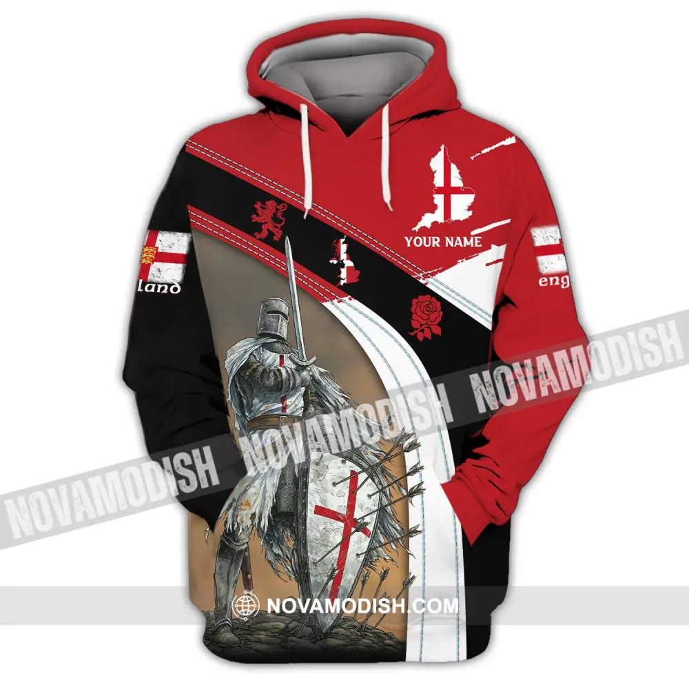 Unisex Shirt Custom Name England Knight English Hoodie Gift For / S T-Shirt