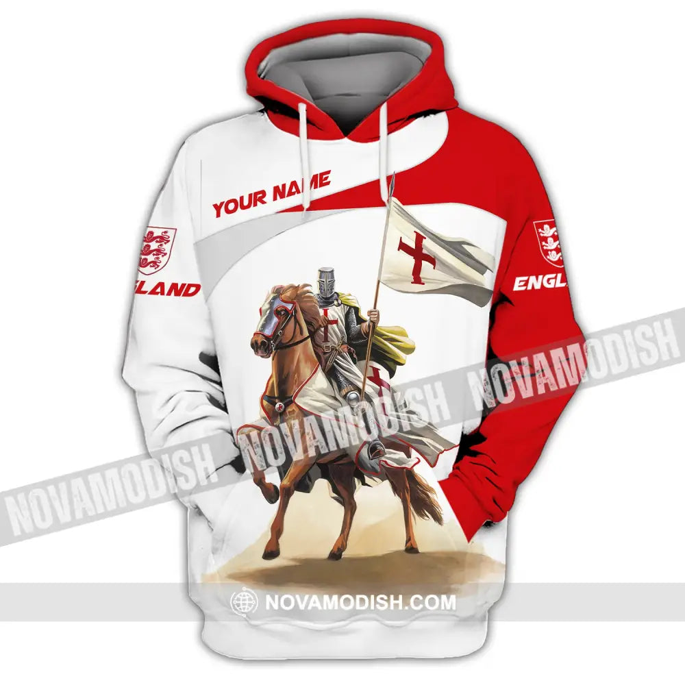 Unisex Shirt Custom Name England Knight English Hoodie Gift For / S T-Shirt