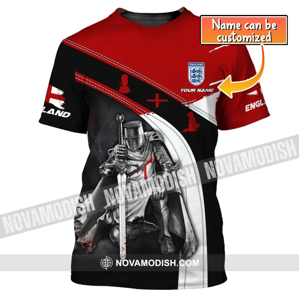 Unisex Shirt Custom Name England Knight English T-Shirt