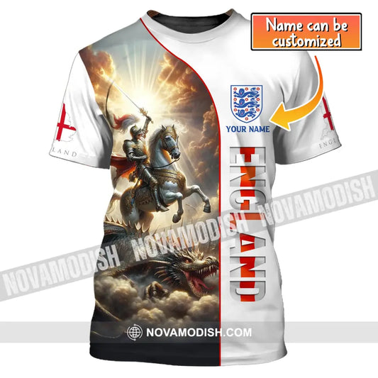 Unisex Shirt Custom Name England Knight Gift For English T-Shirt