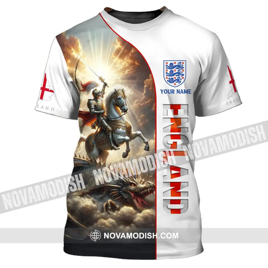 Unisex Shirt Custom Name England Knight Gift For English T-Shirt / S