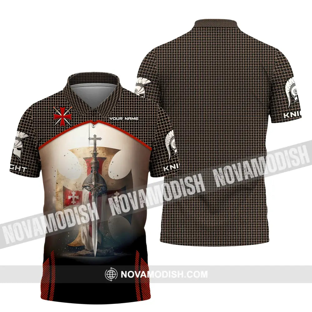 Unisex Shirt Custom Name England Knight Polo T-Shirt / S