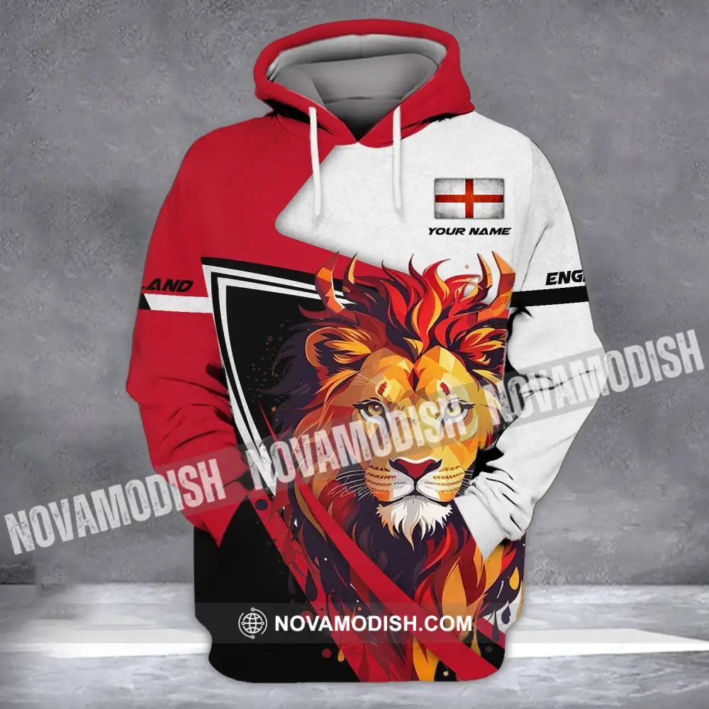 Unisex Shirt - Custom Name Shirt - England Lion Name Clothing Hoodie / S T-shirt