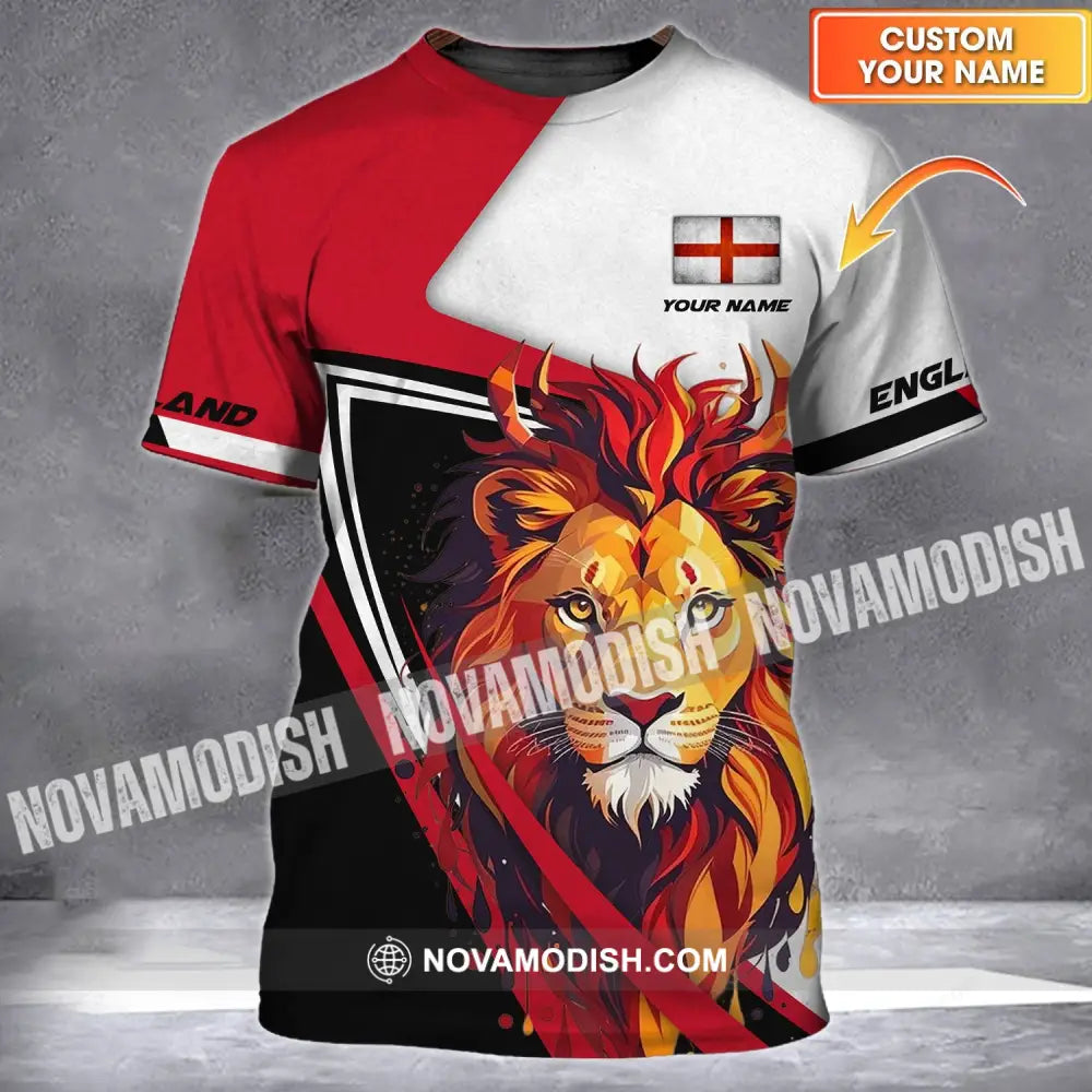 Unisex Shirt - Custom Name Shirt - England Lion Name Clothing T-shirt