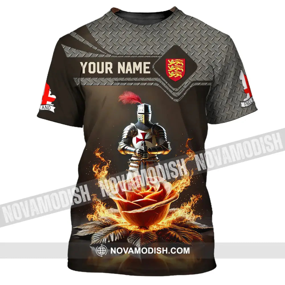 Unisex Shirt Custom Name England Lover Gift T-Shirt / S T-Shirt