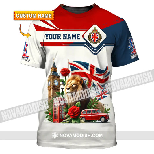 Unisex Shirt Custom Name England Lover Polo Long Sleeve English Gift T-Shirt