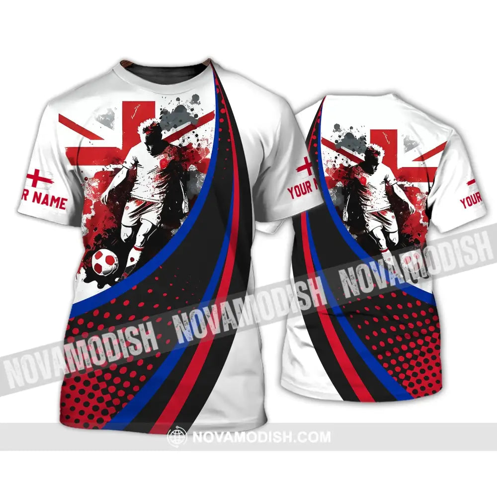 Unisex Shirt - Custom Name England National Team Red And White Color Shirt T-Shirt / S T-shirt