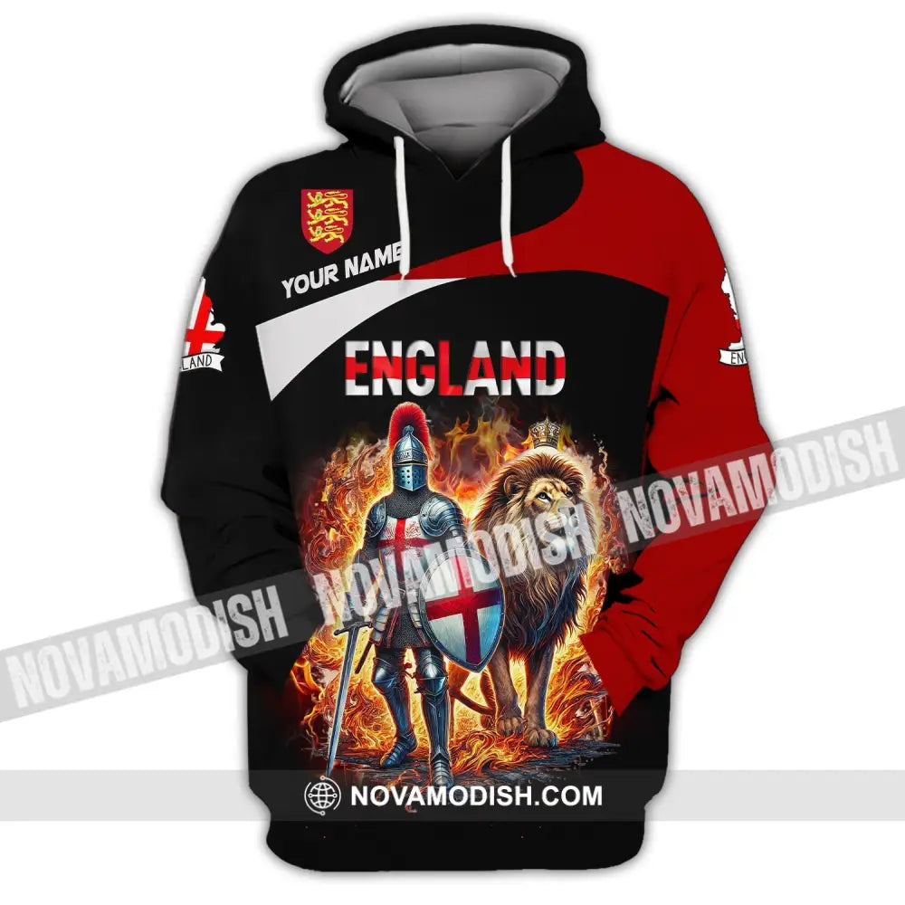 Unisex Shirt Custom Name England Polo Long Sleeve English Gift Hoodie / S T-Shirt
