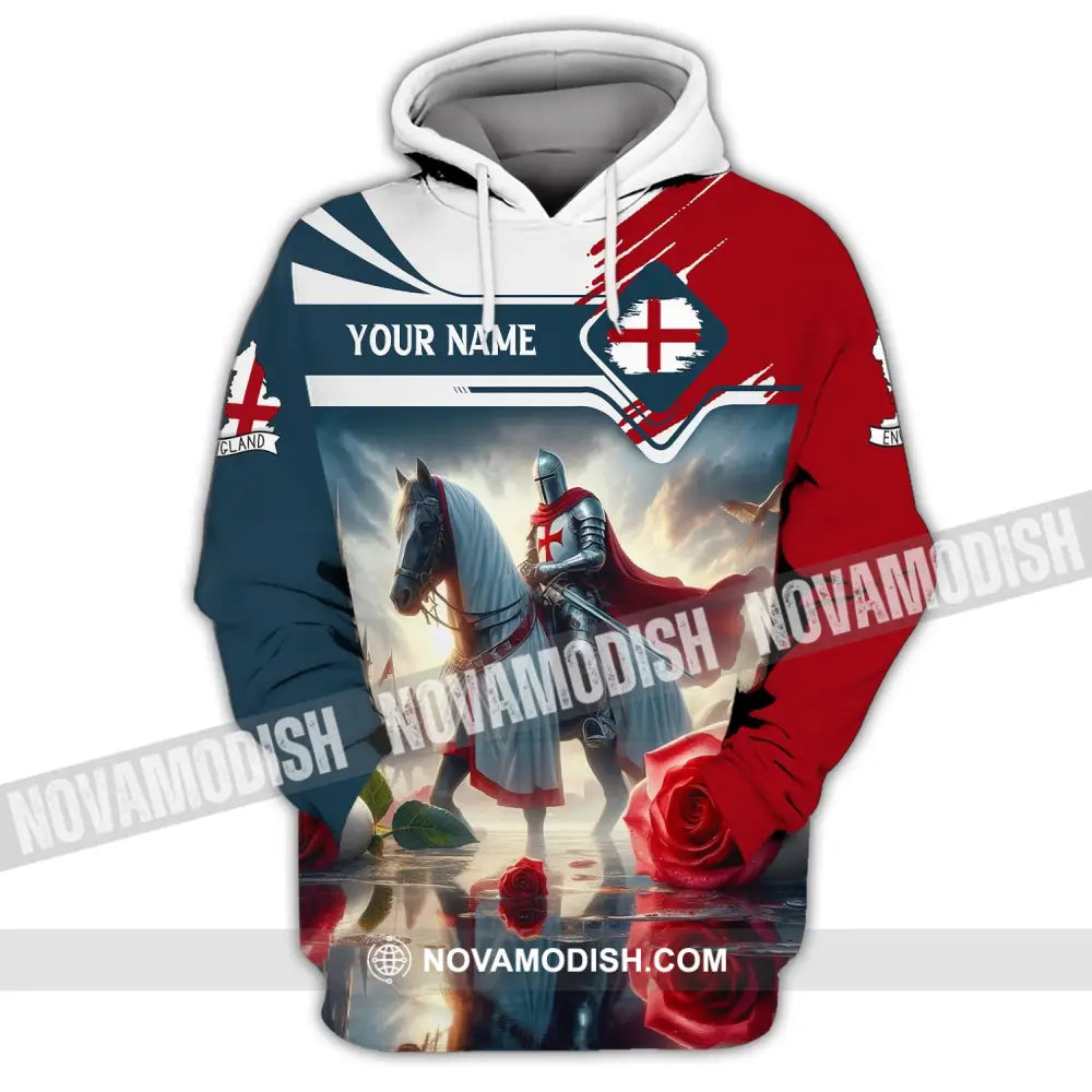 Unisex Shirt Custom Name England Polo Long Sleeve English Gift Hoodie / S T-Shirt