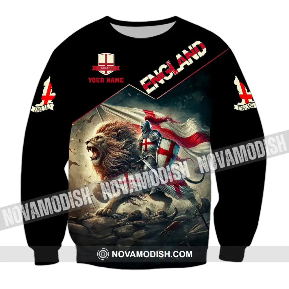 Unisex Shirt Custom Name England Polo Long Sleeve English Gift / S T-Shirt