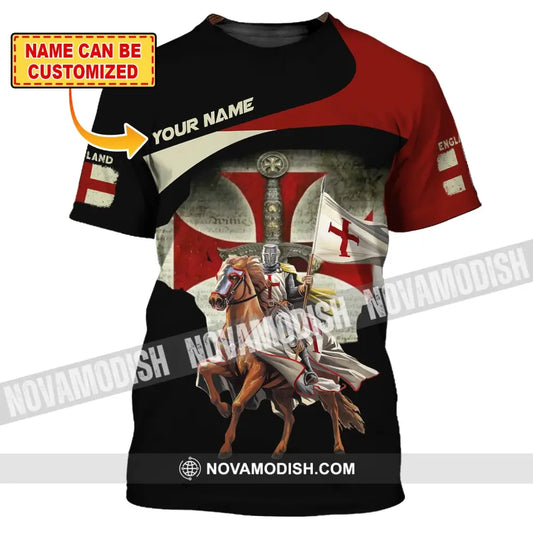 Unisex Shirt Custom Name England Polo Long Sleeve English Gift T-Shirt