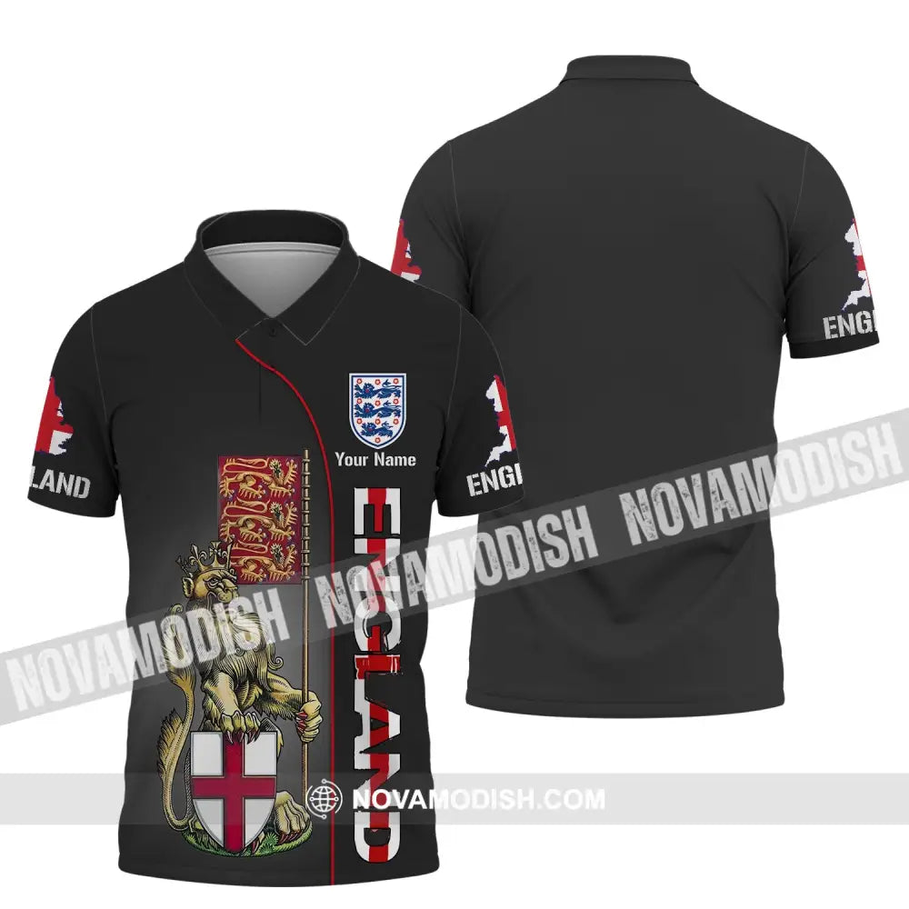 Unisex Shirt - Custom Name Shirt - England Shirt Custom Name Polo Shirt / S T-shirt