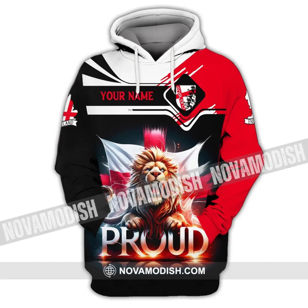 Unisex Shirt Custom Name England Proud Polo Long Sleeve English Gift Hoodie / S T-Shirt