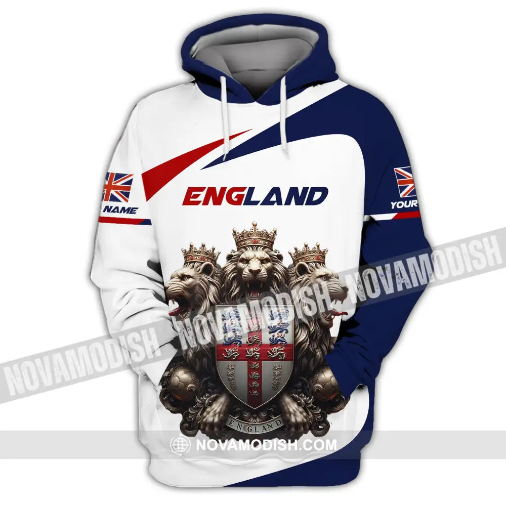 Unisex Shirt Custom Name England T-Shirt Pride Gift Hoodie / S