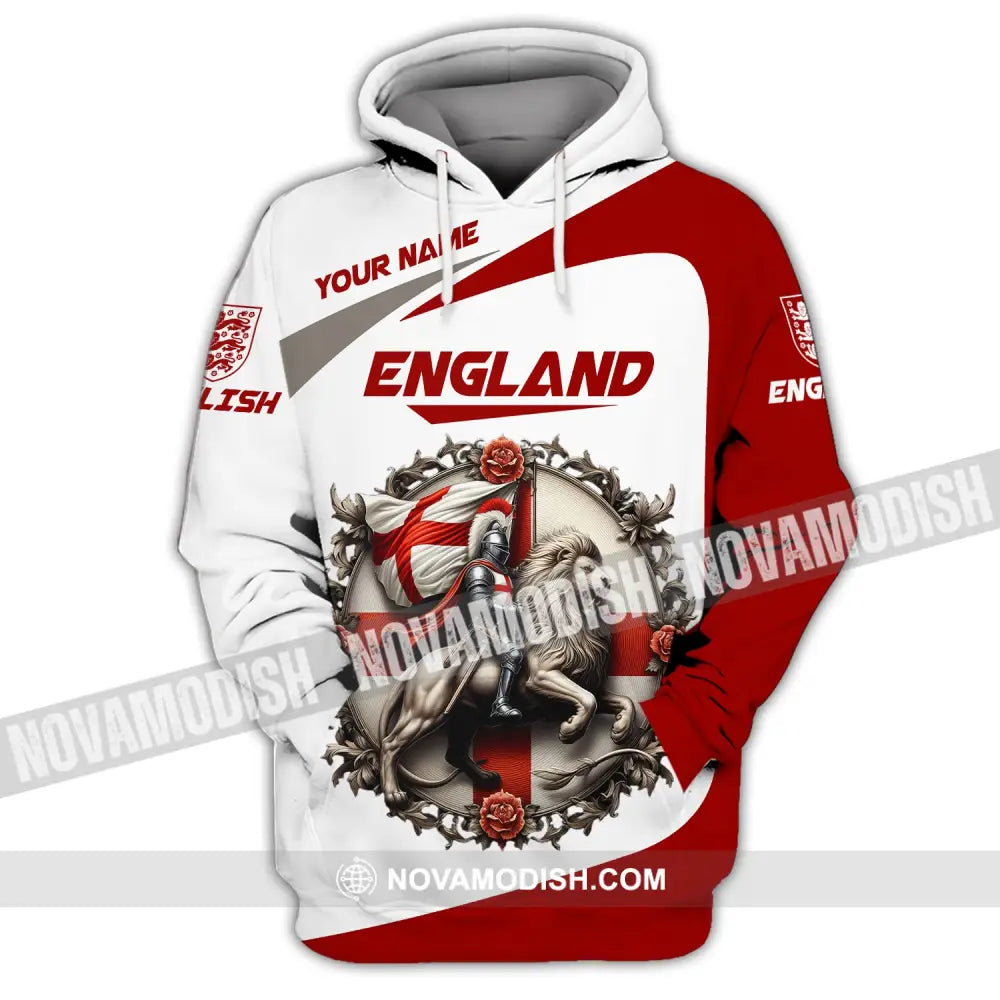 Unisex Shirt Custom Name England T-Shirt Pride Gift Hoodie / S