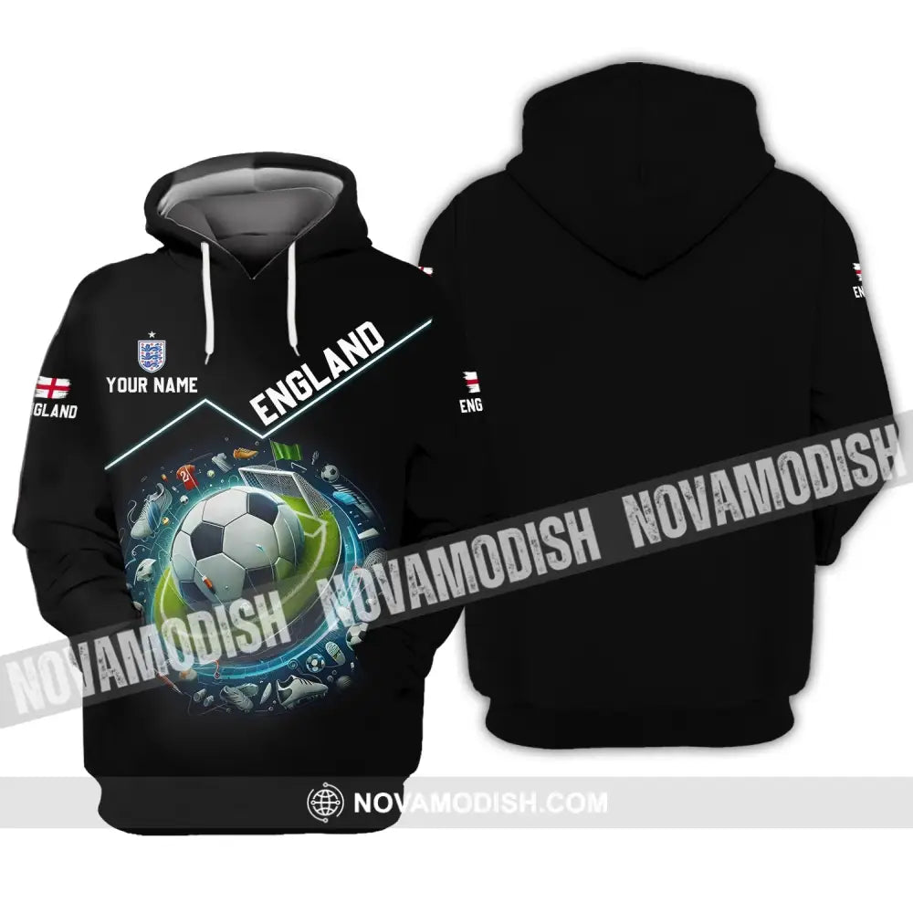 Unisex Shirt - Custom Name England Team Lover Shirt Hoodie / S T-shirt