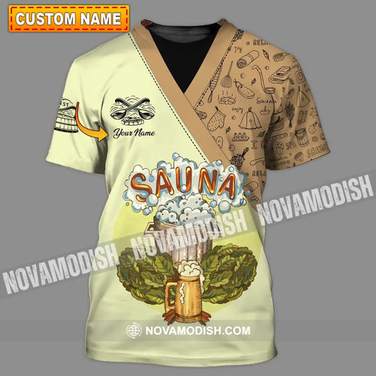 Unisex Shirt - Custom Name Shirt Enjoy Sauna T-shirt