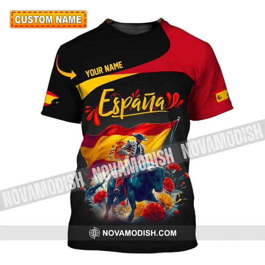 Unisex Shirt Custom Name España Polo Espana Hoodie Long Sleeve T-Shirt