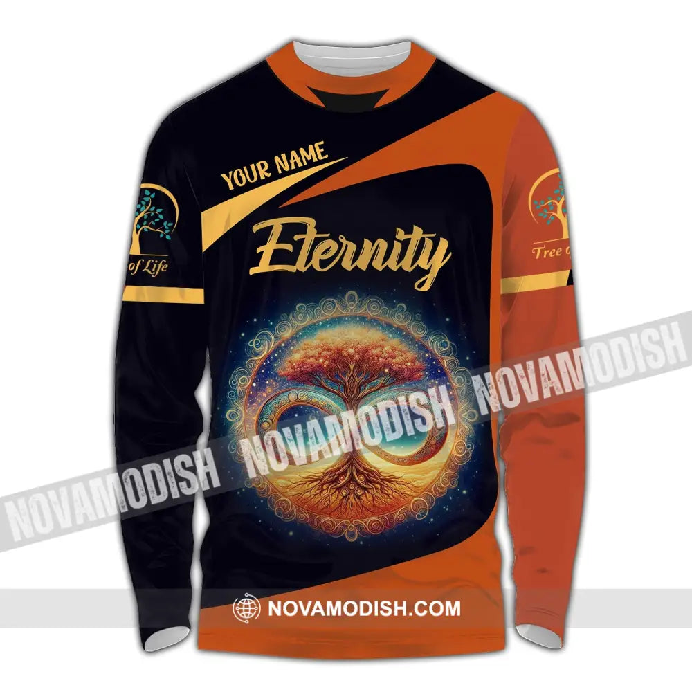 Unisex Shirt - Custom Name Eternity Long Sleeve / S T-Shirt