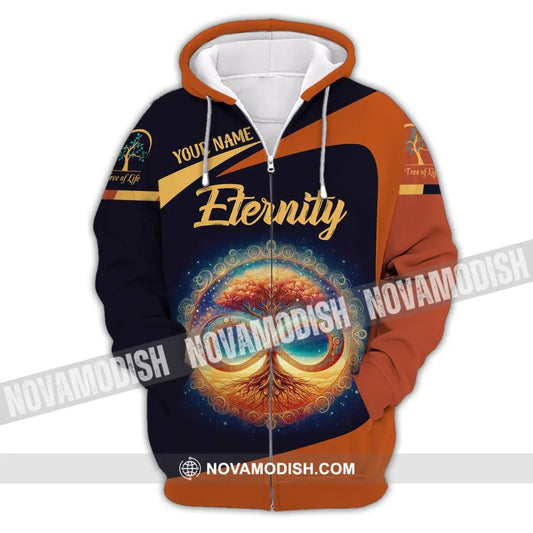 Unisex Shirt - Custom Name Eternity Zipper Hoodie / S T-Shirt