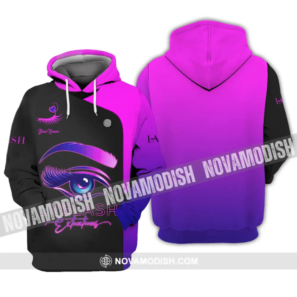 Unisex Shirt - Custom Name Shirt EyeLash Hoodie / S T-shirt