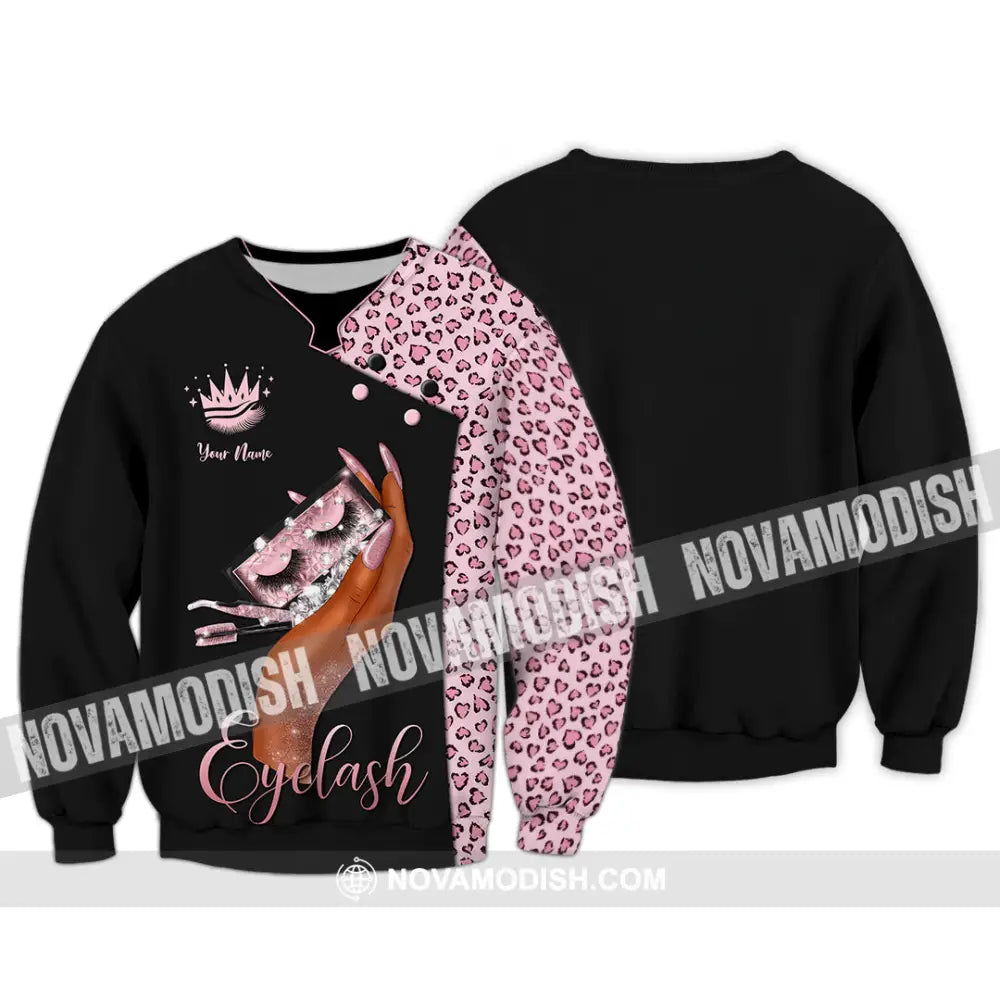 Unisex Shirt - Custom Name Eyelash Shirt Long Sleeve / S T-shirt