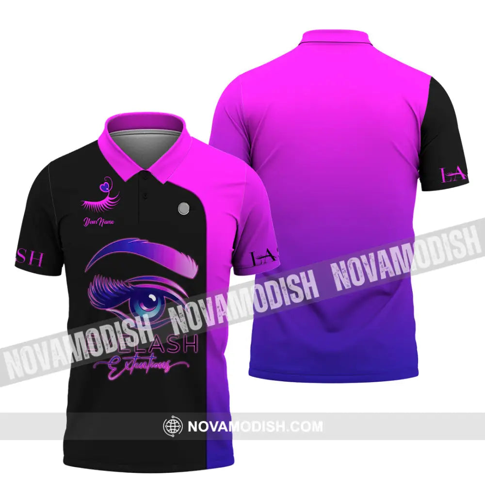 Unisex Shirt - Custom Name Shirt EyeLash Polo Shirt / S T-shirt